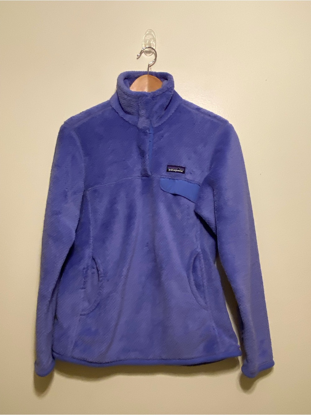 Patagonia Lavender/Periwinkle Quarter-Zip Fleece Pullover . Size M